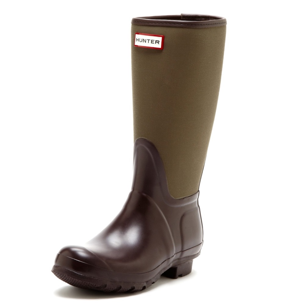 Hunter Arlen Rain Boots Womens 8 Green Brown